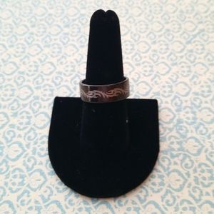 Black Tribal Stainless Steel Ring